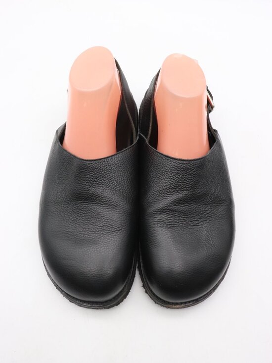 Vinny’s Strapped Mule Men\'s Size EU 43 Black Leather Buckle Sandals Crepe Sole main image 11